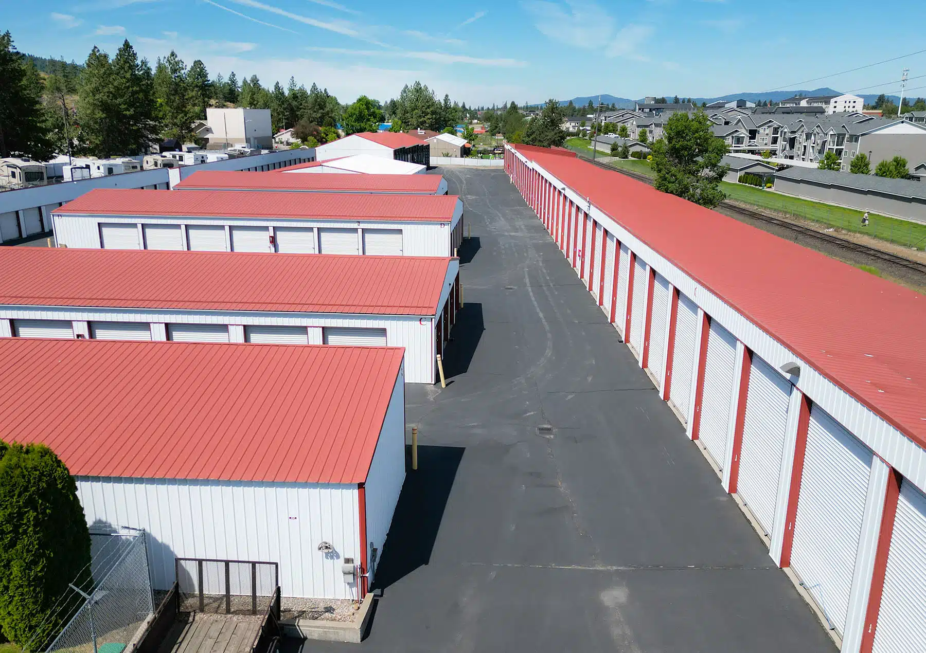 aerial view of Bay Street Storage